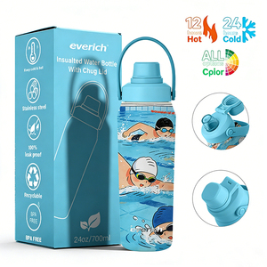 Bouteille d'eau isotherme Everich de haute qualité à double paroi en acier inoxydable 304 avec bouchon à ouverture rapide - Product Image 2