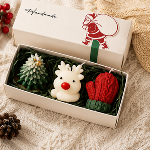 Wholesale Christmas Scented <strong>Candle</strong> <strong>Gift</strong> <strong>Set</strong> with Handmade Tree and Reindeer Design for Holiday <strong>Gift</strong> - Product Image 4