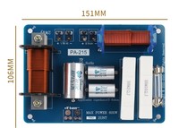 Gertsound PA215 Répartiteur de fréquence 2 voies 12-15 pouces 500W 8Ω Bleu foncé Cuivre Accessoires pour haut-parleurs