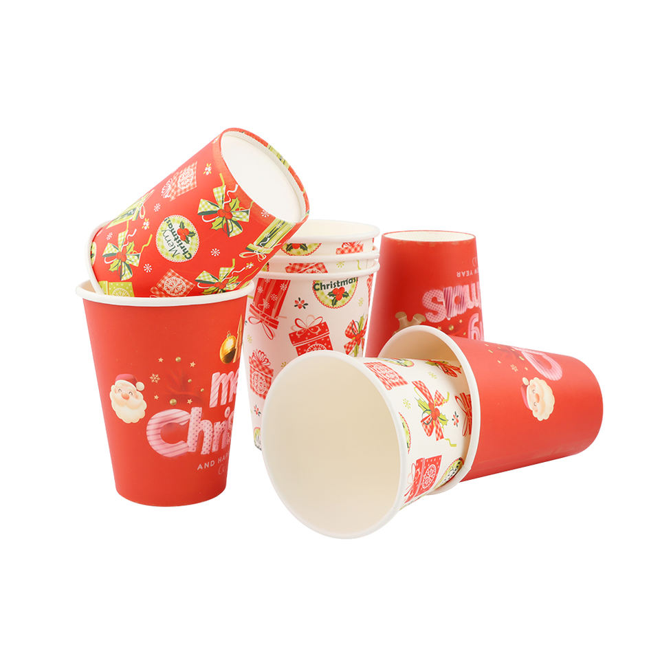 100% Biodegradable Compostable Pe Coating Custom Logo Printed Single Wall Paper Cups