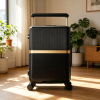 Valise à roulettes larges, silencieuse, à roues universelles, avec fermeture éclair, durable, légère, avec serrure TSA, pour affaires, embarquement, classique, grande capacité