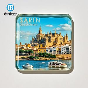 독특한 원형 기념품 자석 스티커 국제 도시 및 국가 여행 기념품 개인 유리 냉장고 자석 - Product Image 5