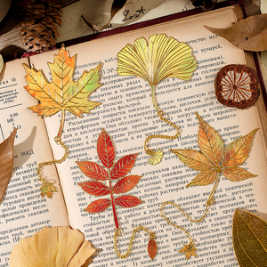 Marcapáginas Metálicos con Diseño de Hojas Vintage, Elegantes Accesorios de Lectura, Regalos para Amantes de los Libros, Escritores, Profesores y Estudiantes, MOQ Bajo - Product Image 2