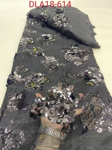 Đẹp Ngọc Trai Hạt Thêu Sequins Ren Vải Chất Lượng Cao Mới Thiết Kế Wedding Party Dress Chất Liệu - Product Image 2