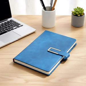Carnet de notes A5 en similicuir PU gaufré avec reliure spirale et logo personnalisé - Livraison rapide, option cadeau - Product Image 2