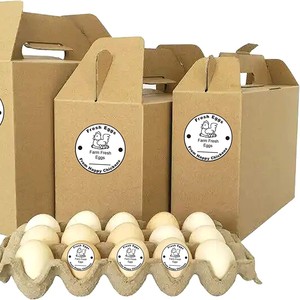 Fresh Eggs Farm Fresh <b>Labels</b> Round Self-Adhesive Paper Writable For Egg Cartons <b>Packaging</b> - Product Image 2