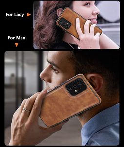 <span class=keywords><strong>Vintage</strong></span> in pelle sintetica sottile morbida impugnatura antiscivolo morbido TPU Cover posteriore per <span class=keywords><strong>Samsung</strong></span> Galaxy S24 Ultra A53 A05 A15 A25 A35 A55 - Product Image 5