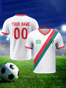 Camisetas <span class=keywords><strong>de</strong></span> Fútbol Personalizadas <span class=keywords><strong>de</strong></span> Alta Calidad para la Nueva Temporada 2026, Servicio OEM, Corte Automatizado, Impresión por Transferencia <span class=keywords><strong>de</strong></span> Calor 100% - Product Image 2