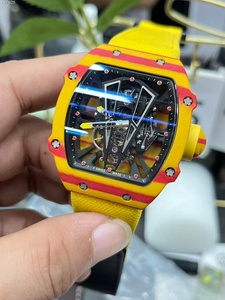 Montre mécanique de luxe tendance pour homme, forme tonneau, haut de gamme, avec tourbillon orange – Offre spéciale - Product Image 4