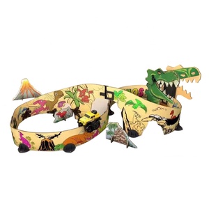 El más nuevo dinosaurio <span class=keywords><strong>pista</strong></span> coche <span class=keywords><strong>de</strong></span> juguete coche <span class=keywords><strong>de</strong></span> carreras eléctrico creativo Doodle <span class=keywords><strong>pista</strong></span> conjunto DIY construcción cartón <span class=keywords><strong>pista</strong></span> monstruo camión para niños - Product Image 1