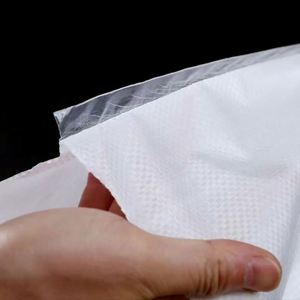 Factory Supply Extra Large Transparent PP Woven Moving <b>Bags</b> Customizable Size Heat Sealed Handle Packaging Flour Fertilizer Feed - Product Image 3