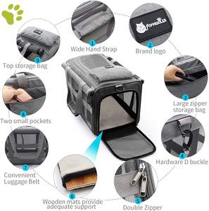 JW-portador de perros medianos, bolsa transportadora de gatos, portador de viaje para perros grandes, portador de gatos portátil de lado suave - Product Image 2