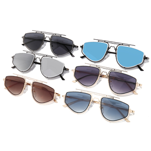 Elegante Punk Doble Puente Gafas De Sol Alta Protección UV400 Gafas De Sol PC Party Street Protección Solar Azul Amarillo Púrpura Rojo - Product Image 5