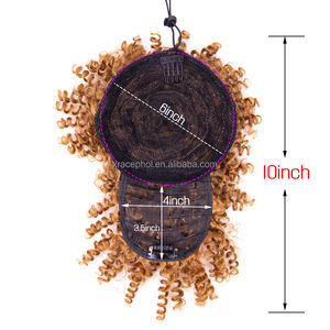 <span class=keywords><strong>Chignon</strong></span> en forme de beignet pour cheveux bouclés Afro <span class=keywords><strong>avec</strong></span> <span class=keywords><strong>frange</strong></span> <span class=keywords><strong>Chignon</strong></span> bouclé à cordon élastique - Product Image 3