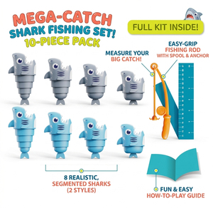 Divertente e coinvolgente gioco di cattura dei squali per i più piccoli, per imparare il confronto delle dimensioni e il conteggio attraverso il gioco - Product Image 2