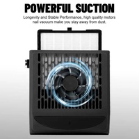 Puissant aspirateur de poussière d'ongle 180W collecteur de poussière d'ongle professionnel avec filtre réutilisable réduire 98% outil de Salon d'art d'ongle de poussière