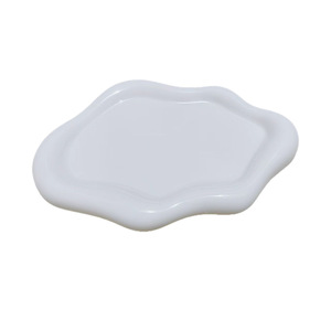 Plateau à bijoux en forme de nuage blanc, argenté électrolytique, minimaliste, pour rangement et ornement décoratif, idéal comme cadeau personnel - Product Image 5