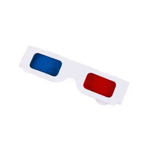 แว่นตากระดาษแข็งแบบใช้แล้วทิ้งสำหรับ3D โรงภาพยนตร์สีแดงฟ้า