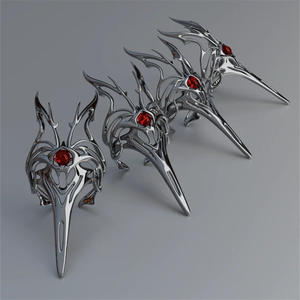 最新デザイン映画ゴシックジュエリーパーソナリティオープニングルビーアニバーサリーギフトリング男性用 - Product Image 4