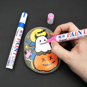 ファインペイントオイルベースの永久アートマーカーペン6mm金属ゴムガラス防水12色 - Product Image 3