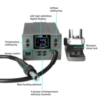 Para SUGON 8610D+ Estación de Soldadura con Pistola de Aire Caliente de 1000W Calentador Rápido para Desoldar Chips IC SMD BGA 110V 220V Herramientas de Reparación Móvil