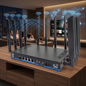 Router 10G SFP WiFi6E 5G, ARM A73 1.8GHz, Doble M.2, Doble SIM, 3 LAN, Antenas Externas - Product Image 1