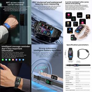 Montre intelligente G08 H Band avec écran HD de 1,47 pouces, suivi de la santé, fréquence cardiaque, tension artérielle, suivi de la forme physique, plus de 150 sports, montre intelligente Reloj - Product Image 5