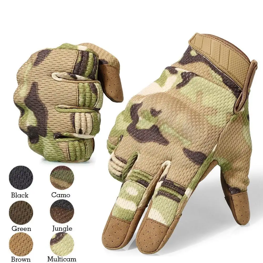 Gujia Tactique Stock Factory Direct Sale Winter Outdoor Touch Screen Hard Knuckle Full Finger Combat Tactical Gloves