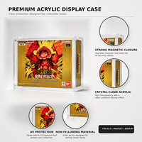Boîte de présentation en acrylique transparente avec couvercle magnétique, protection UV, pour ensemble double PRB Gold Box