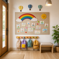 Tableau d'affichage mural en feutre coloré sans cadre avec chevilles pour entrée de maison – Vente en gros