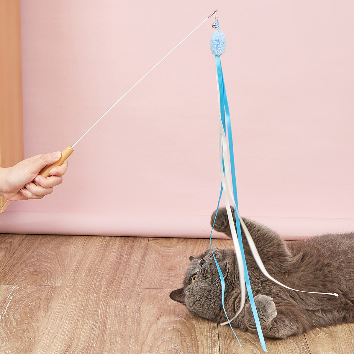 New Spring Warm Series Funny Cat Stick Suit PC Pet Toy with Detachable Head for Selfie Factory Wholesale