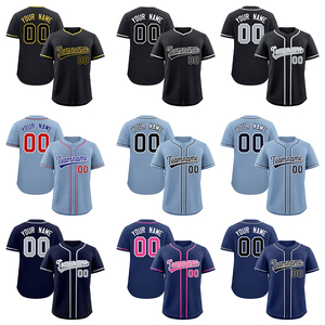 Jersey Baseball Ukuran Besar Custom Print Bahan Polyester 100% Bernapas, Grosir, Unisex - Product Image 2