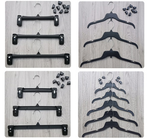 DS5649 Cintres en plastique pour bas de gamme avec clips pour robes en <span class=keywords><strong>jean</strong></span> Cintres pour pantalons et jupes - Product Image 3