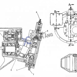 Bomba Hidráulica Principal para Excavadora Belparts E322BL A8V0107 A8VO107LA 1140602 - Product Image 3