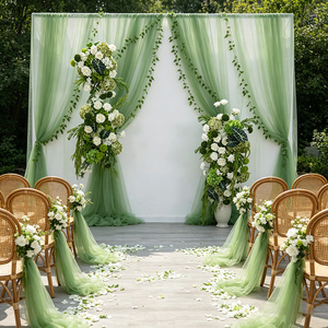 Décoration de scène de mariage style forêt, fleurs artificielles effet naturel, très demandées. - Product Image 3
