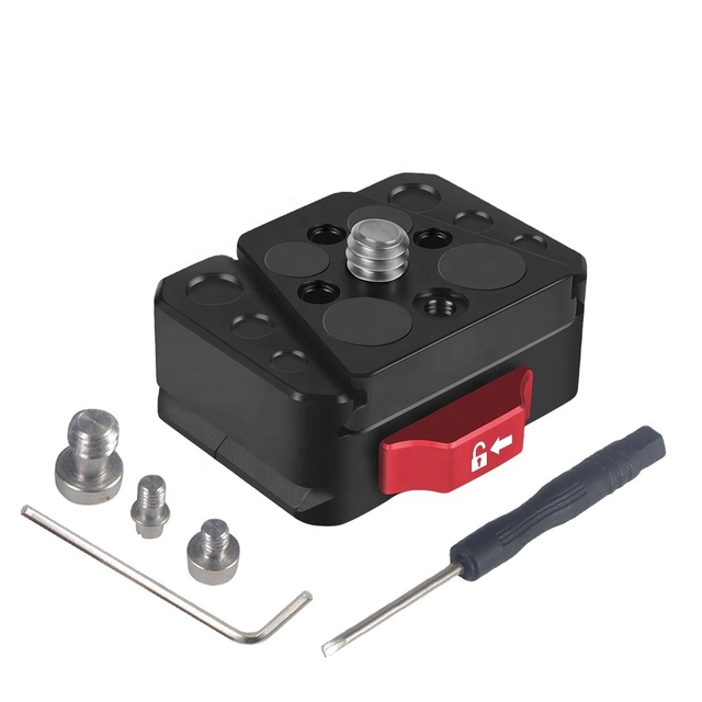 New Upgrade SLR V-lock Mount Quick Release Camera Mount Adapter Base Plate Board for DSLR Camera Stabilizer Tripod Monitor Light