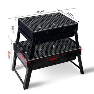 Autre barbecue pliable portable, petit, en acier noir, 1,4 kg, pour utilisation en extérieur sur la terrasse - Product Image 2
