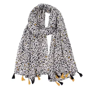 Ready to ship 2022 new designs luxury ladies stole bufandas stylish zebra printed soft spring leopard viscose shawl