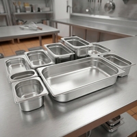 Edelstahl GN-Behälter im Europäischen Stil, Perforiert, Anti-Klebe-Effekt, Gastronorm-Behälter für Buffet und Catering