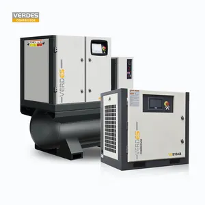 7.5 11 15 22kw screw air compressor 500 liters compressor de ar machine with dryer for spray painting tire inflator