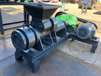 Petite extrudeuse de poussière de tourbe d'argile en poudre de charbon de noix de coco équipement de briquetage machine manuelle à briquettes