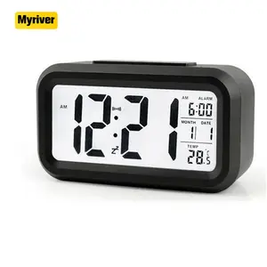 Myriver Temperaturel Alam 디지털 Led 알람 데스크 테이블 시계 전자 책상 테이블 시계 달력 Lcd 테이블 시계