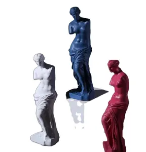 RESIN WHITE RED BLUE COLORFUL GREEK MYTHS HUMAN DAVID BUST VENUS STATUE HOUSE TABLE TOP DECORATIVE STATUE MODELフィギュア