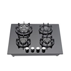 Placa de Cocción de <span class=keywords><strong>Gas</strong></span> Integrada de 4 Quemadores con Cubierta de Vidrio Templado, Encendido Electrónico, Compatible con GLP/GN, <span class=keywords><strong>Cocina</strong></span> de Bajo Consumo - Product Image 1