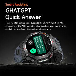 KC91 GPS Smart Watch 1.39 Inch IPS Screen AI Voice Assistant Heart Rate Tracker Flashlight IP67 <b>Waterproof</b> for Outdoor - Product Image 4