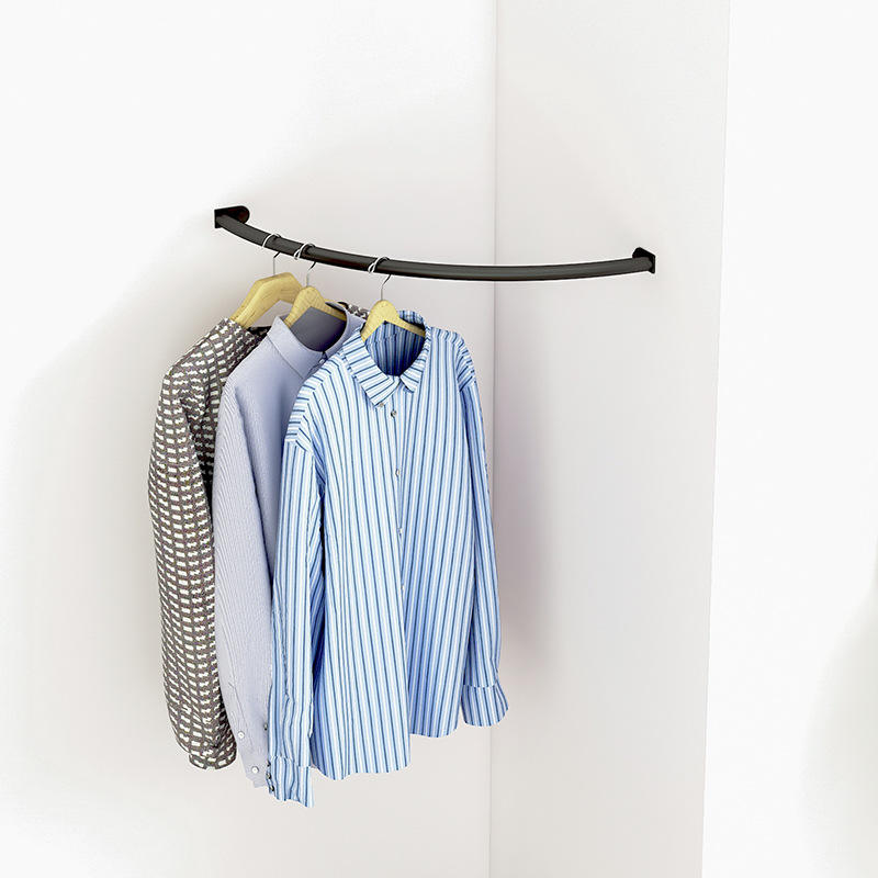 Estante de almacenamiento triangular para pared superior, color negro.