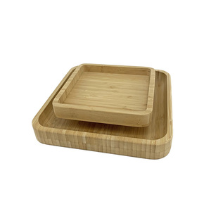 Factory direct sales of bamboo <b>snack</b> <b>trays</b>, double-layer sunflower seed <b>trays</b>, nut storage boxes, candy <b>trays</b>, craft gift - Product Image 2
