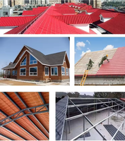Tuile de toiture en résine synthétique PVC enduite ASA résistante aux intempéries, légère et isolante thermiquement, pour usage résidentiel et industriel