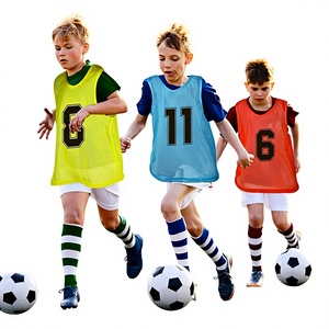 Jerseys de malla de nailon rojo y azul personalizados, chaleco de tallas para adolescentes y adultos, Pinnies para cualquier deporte, ropa de fútbol, babero de entrenamiento de malla - Product Image 1