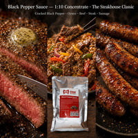 Sauce au poivre noir pour steak et nouilles |   Emballage Classique Cantonais en Sac/Sachet/Tambour, Utilisation 1:10, Vente en Gros OEM
